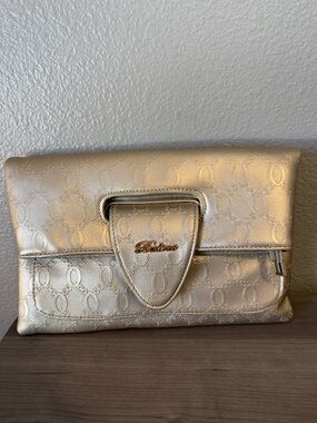 Balina Light Gold Embossed Clutch